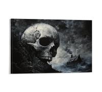 NPEJLCIGH Horror Poster- The Whispering Skull Modern Hanging Wall Decor - Artistic Mural Print20x30inch(50x75cm)