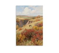 NPEJLCIGH Ravine Side Scenic Autumn View Modern Hanging Wall Decor - Artistic Mural Print16x24inch(40x60cm)
