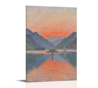 NPEJLCIGH Reservoir Middle Scenic Evening View Modern Hanging Wall Decor - Artistic Mural Print12x18inch(30x45cm)