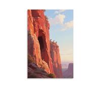 NPEJLCIGH Sandstone Bluff Scenic Morning Landscape Modern Hanging Wall Decor - Artistic Mural Print08x12inch(20x30cm)