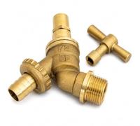 NPH Lockshield 1/2" Hose Union Bib Tap Outside Garden Tap Secure Against Water Loss