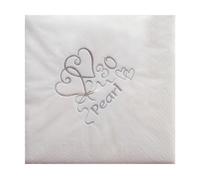 Npk 30Th Anniversary Pearl Printed Napkins (Pack Of 15) White (One Size)