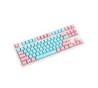 NPKC 61 87 104 Keys Miami Thick PBT OEM Profile Keycap for MX Switches GH60 Tenkeyless Mechanical Gaming Keyboard (Only Keycap) (87 Side Print)