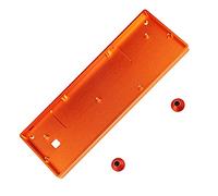 NPKC GH60 Anodizing Aluminum CNC Case for 60% Mechanical Gaming Keyboard Compatible Poker2 Pok3r Faceu 60 with ALU Feet (Orange)