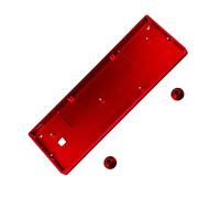 NPKC GH60 Anodizing Aluminum CNC Case for 60% Mechanical Gaming Keyboard Compatible Poker2 Pok3r Faceu 60 with ALU Feet (Red)