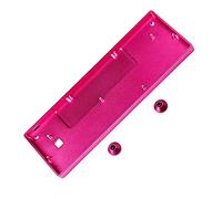 NPKC GH60 Anodizing Aluminum CNC Case for 60% Mechanical Gaming Keyboard Compatible Poker2 Pok3r Faceu 60 with ALU Feet (Rose Red)