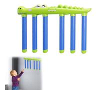 NPLSEO 1 Set Catching Sticks Game Crocodile-Shape, Adjustable Speed Reflex Challenge Game, USB Rechargeable Hand Eye, Clutching at Straws Fast-Paced Reaction Games for Kids & Adults Party Toys (Blue)