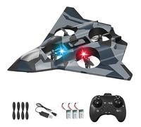 NPLSEO 2.4Ghz Remote Control Foam Airplane Toy, Foam Model Aircraft Drone Toy, Toys for Kids & Adults & Beginners, Foams Aeroplane Fast Flyaway, Suitable for Children and Adults (Blue)