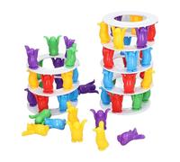NPLSEO Balance Penguin Toys with Washer Exercise Balance Dice Tower Collapse Kids, Tower Game Building Blocks, Improves Hand Eye Coordination Motor Skills Educational Learning Toys for Boys Girls