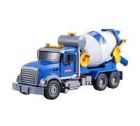 NPLSEO Concrete Mixer Truck, Construction Truck Toy with Lights and Noise, Led Light Design Different Scene Sound Effects, Blue Cement Mixer Toy Truck, Cement Mixer With Crank For Kids 3+