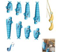 NPLSEO Extendable Fishing Game for Kids & Adults, Telescopic Tabletop Fish Catching Board Game, Hand-Eye Coordination Educational Toy, Family Fun Party Game, Birthday (Blue)