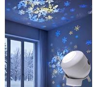 NPLSEO Galaxy Projector Star Projector for Bedroom, Dynamic Rotating LED Light Projector, Christmas Snow Colorful Rotating Projection Light, Night Light for Kids Adults Room Decor (Snowflake)