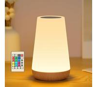 NPLSEO Night Light, LED Touch Bedside Table Lamp with Remote Control Dimmable Light, 13 RGB Colours and 3 Modes, USB Rechargable Remote Control Dimmable Lights for Kids, Bedroom, Living Room
