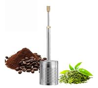 NPLSEO Portable Coffee & Tea Maker, Stainless Steel Press Type Micro French Press, Reusable Coffee Brew Plunger Infuser for Home, Office, Travel, Camping, Easy Cleanup