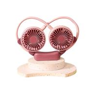 NPLSEO Portable Neck Fan, USB Rechargeable Hands-Free Personal Fan with Dual Fan Heads, Adjustable Speeds & Flexible Neckband, Wearable Cooling Fan for Travel, Office & Outdoor (Purple)