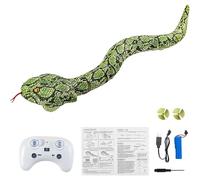 NPLSEO Remote Control Snake Toy - Rechargeable Realistic RC Snake Model with Land & Water Modes | Fast Moving Electronic Prank Reptile Toy for Kids & Boys Gift, 25in (Green)