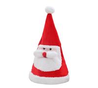 NPLSEO Singing & Dancing Electric Christmas Santa Hat, Musical Swinging Xmas Hat with Flashing Lights, Funny Animated Santa Cap for Adults & Kids, Red Plush Velvet Christmas Party Hat Gift