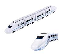 NPLSEO Smart Chain Train Toy, Electric Train Toy with Flashing Lights, Powered Smart Trains Sets For Kids,Battery Powered Simulation Bullet Train Set, Durable Toy Gift for Boys Ages 3+ (4 sections)