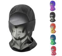 NPLSEO Unisex Heat Reactive Balaclava, Heated Color Change Thermal Ski Full Face Wrap, Breath-Activated Colour Shift, Stretch Windproof Headwear for Skiing Cycling Hiking (Gray to White)