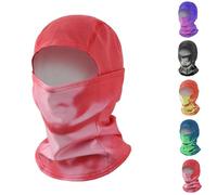 NPLSEO Unisex Heat Reactive Balaclava, Heated Color Change Thermal Ski Full Face Wrap, Breath-Activated Colour Shift, Stretch Windproof Headwear for Skiing Cycling Hiking (Red to White)