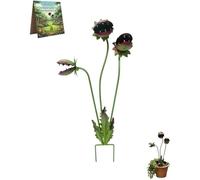 NPLSEO Whimsical Metal Carnivorous Plant Garden Stake, 25-Inch Venus Flytrap Garden Sculpture, Durable Outdoor Yard Art for Lawn, Flower Beds & Patio, Unique Garden Decor Gift (1PCS)