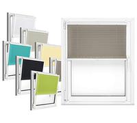 npluseins Pleated Blind, Pre-Assembled and with Clamp Fixation on the Window Frame, Easy 3-Step Assembly, Approx. 50 x 130 cm, Grey