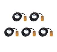NPN Normally Closed Proximity Switch 5Pcs 90-250VAC 100mA 28Hz Proximity Sensor with 5mm Detection Distance IP65 ABS Rugged Design for Industrial Automation Easy Installation