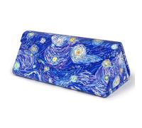 NPOOYI Sunglasses Case, Foldable Glasses Case, Magnetic PU Leather Hard Shell Folding Eyeglass Holder Box, Collapsible Unisex, Starry Night, One Size