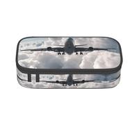 NPOREJKNGF Airplane Art Pencil Case with Full-Print Design â€“ Durable Oxford Cloth Multi-Purpose Case for School, Office & Travel