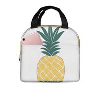 NPOREJKNGF Be A Pineapple Lunch Bag with Fullprint Design Lightweight Insulated Bag for Food Storage, 8x5 Inch Front Pocket Multi-Use Bag for Work, Outdoor, Beach, and Picnic