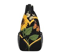 NPOREJKNGF Blessed To Be Called Nana Sunflower Print Cross Chest Bag Diagonallylightweight Durable Sling Bag With Large Capacity, Adjustable Shoulder Strap For Travel, Work Daily Use