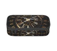 NPOREJKNGF Clock Gear Pencil Case with Full-Print Design â€“ Durable Oxford Cloth Multi-Purpose Case for School, Office & Travel