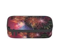 NPOREJKNGF Explosion Firework 3D Pencil Case with Full-Print Design â€“ Durable Oxford Cloth Multi-Purpose Case for School, Office & Travel