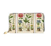 NPOREJKNGF Floral in The Old Book Stylish Leather Wallet for Fashionable Printed Wallet with Multiple Card Slots, Zippered Coin Pocket & Id Window Gift