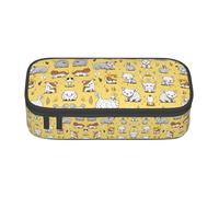 NPOREJKNGF Hairy Ferret Pencil Case with Full-Print Design â€“ Durable Oxford Cloth Multi-Purpose Case for School, Office & Travel