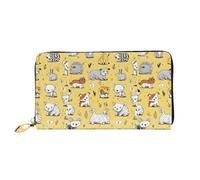 NPOREJKNGF Hairy Ferret Stylish Leather Wallet for Fashionable Printed Wallet with Multiple Card Slots, Zippered Coin Pocket & Id Window Gift