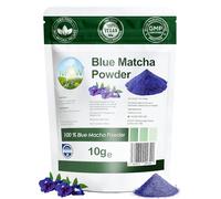 NPOW Blue Pea Flower Tea Powder - Caffeine-Free Pure Blue Matcha Powder, Allergen-Free Herbal Tea Flower, High Antioxidants Powders, Flowering Teas for Smoothies, Baking & Cuisines - 10g