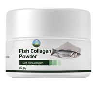 NPOW Fish Collagen Powder - Marine Collagen Peptides Powder - Hydrolysed Marine, Collagens Supplements for Men and Women - Hydrolysed for Skin, Hair and Joints - 50g