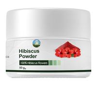 NPOW Hibiscus Powder - Dried Hibiscus Flower Powder Organic Hibiscus Powder for Hair, Face, Skin and Health - Natural and Organic Hibiscus Flower Powder for Food and Drinks, Hair Growth Powder - 50g
