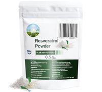 NPOW Pure Resveratrol Powder - Premium Trans Resveratrol Supplements, Antioxidant Wellness, Heart Supplement, Natural Antioxidant Supplements for Smoothie or Drink Powders - 0.5g