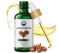 NPOW Star Anise Essential Oil Aromatherapy, Aniseed Oil for Diffuser and Massage, Essential Oils for Skin Care, Period Relief Support, Massage Oils Therapy -100ml