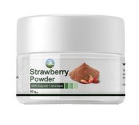 NPOW Strawberry Fruit Powder - Freeze Dried Finely Milled Fruit Powders - 100% Pure and Natural No Added Sugar or Preservatives Strawberry Powder for Baking, Smoothie, Icing, Frosting - 50g