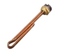NPQRKJYH 220V Immersion Heating Element Electrical Water Heater with Temperature Controll DN32 Thread Tubular Heater Copper Resistance(Fold Back 220V 2000W)