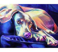 NPRZM 5D Diamond Painting, Weimaraner Dog, Diamond Art Kits for Adults, Mosaic Crystal Craft Kits for Home Wall Decor 40x40CM