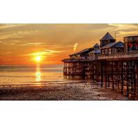 NPRZM Blackpool Sunset Scenery DIY 5D Diamond Painting by Number einzigartige Kits Home Wall Decor Crystal Strass Wall Decor 30x40CM