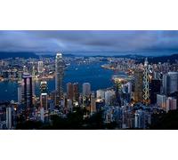NPRZM Custom 5D DIY Diamond Painting Hong Kong City View Round Diamond Embroidery for Home Wall Decor 30x40CM