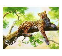 NPRZM DIY 5D Cheetah Diamond Painting Kits for Adults Round Full Drill Animal Diamond Art Kit Craft 50x60CM