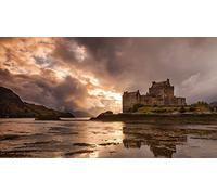 NPRZM Eilean Donan Castle Scotland DIY 5D Diamond Painting by Number Unique Kits Home Wall Decor Crystal Rhinestone Wall Decor 40x50CM