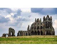 NPRZM Full Drill Whitby Abbey Ruins Castle UK DIY 5D Diamond Painting by Number Unique Kits Home Wall Decor 30x40CM