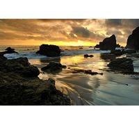 NPRZM Malibu Beach Los Angeles United States DIY 5D Diamond Painting by Number Unique Kits Home Wall Decor Crystal Rhinestone Wall Decor 50x60CM